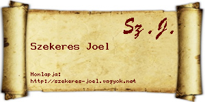 Szekeres Joel névjegykártya
