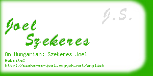 joel szekeres business card